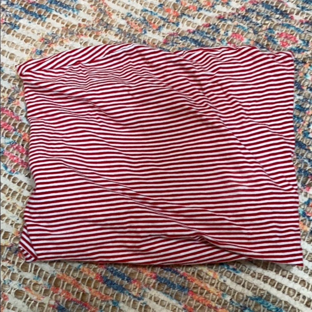 Brandy Melville red striped tube top